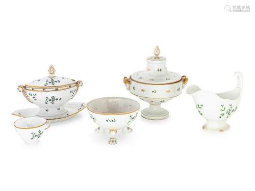 A French Porcelain Partial Dinner Service