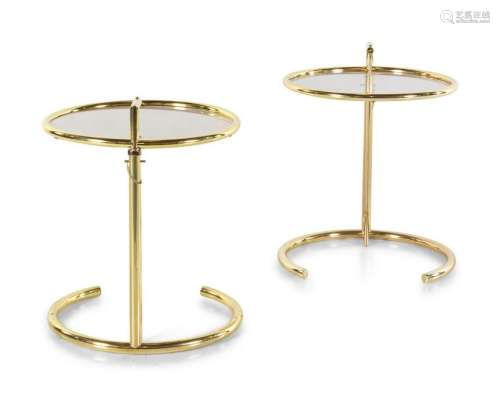 A Pair of Adjustable Side Tables