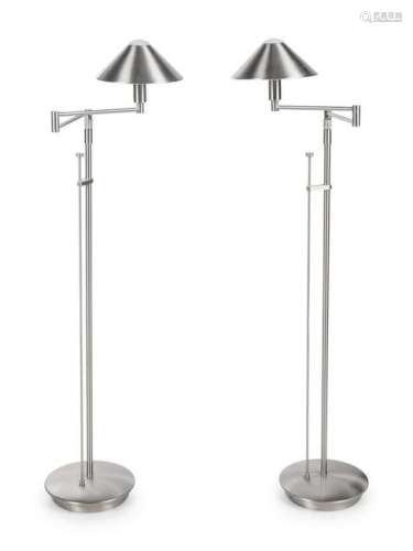 A Pair of Metal Floor Lamps