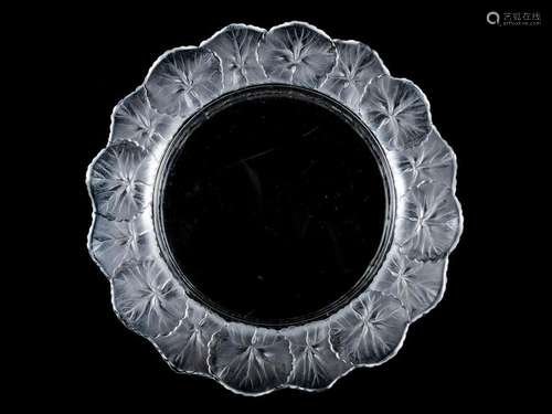 A Lalique Molded and Frosted Glass Honfleur Plate