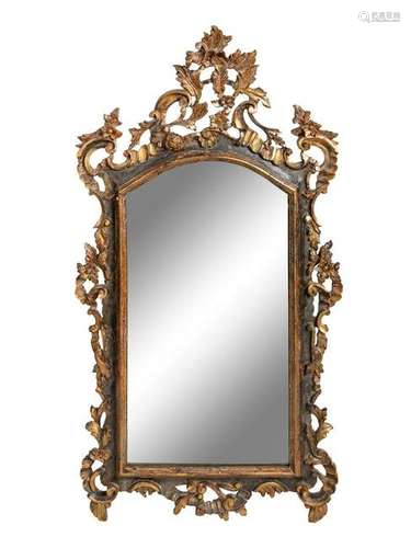 An Italian Baroque Style Giltwood Mirror