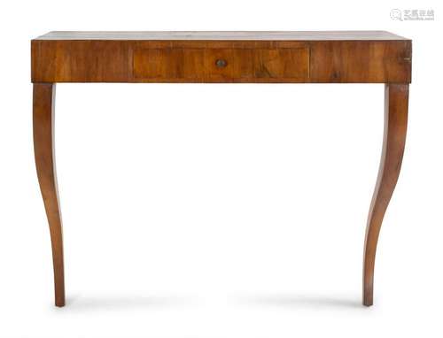 A Biedermeier Walnut Console Table