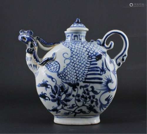 Chinese Ming Porcelain Blue&White TeaPot