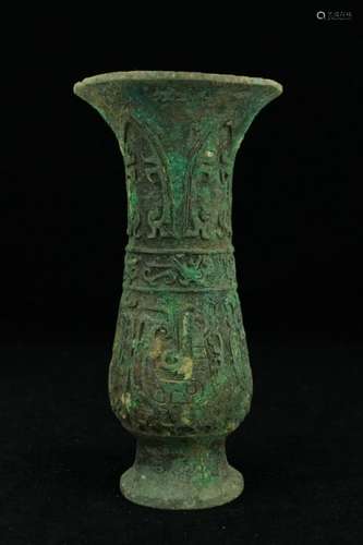 Chinese Old Dynasty Bronze Drinking Cup