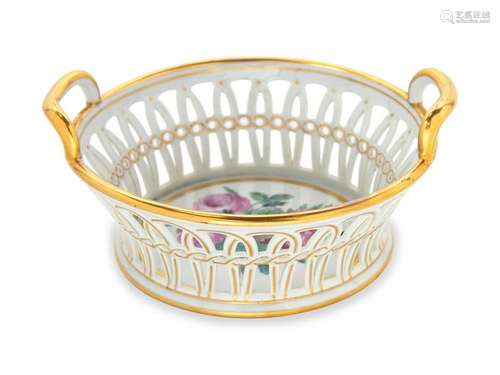 A German Porcelain Basket