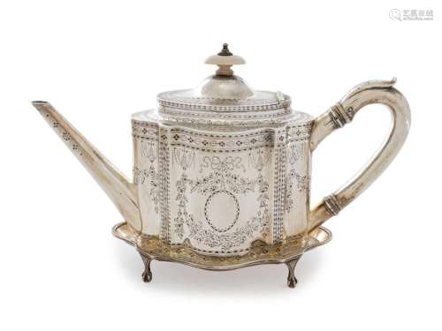 A George III Silver Tea Kettle
