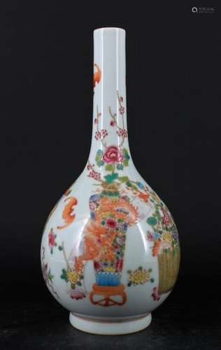 Qing Porcelain Famille Rose Vase