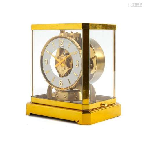 A LeCoultre Brass and Glass Atmos Clock