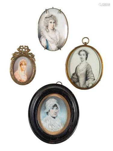 Four Continental Portrait Miniatures