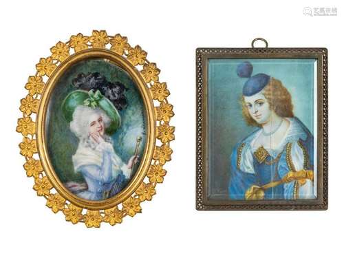 Two Continental Portrait Miniatures