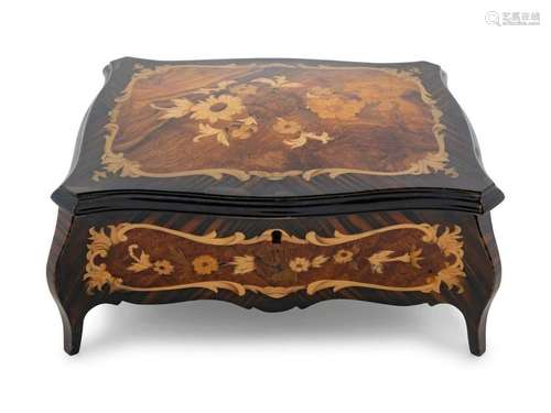 A Reuge Marquetry Decorated Music Box