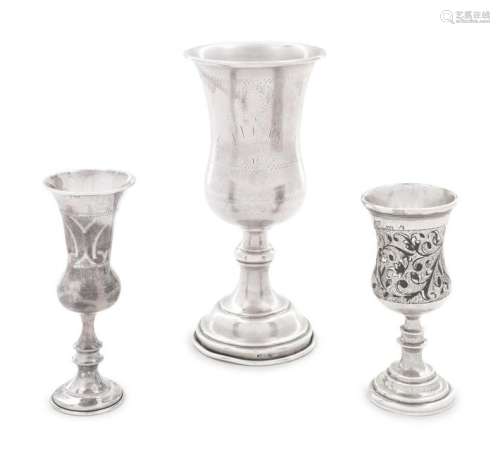 Three Silver Cups