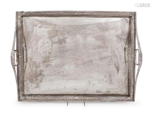 A Large Silver-Plate Tray