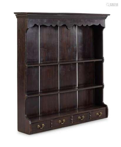 A George III Oak Hanging Cupboard