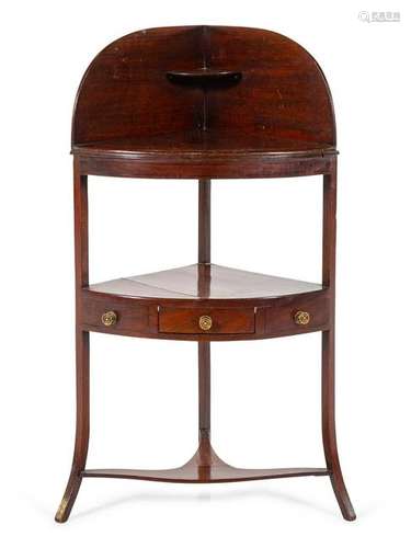 A George III Mahogany Corner Wash Stand