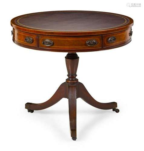 A George III Style Mahogany Drum Table