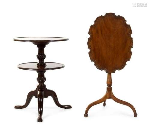 Two English Mahogany Side Tables