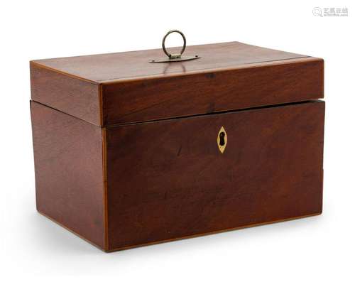 A Regency Mahogany Tea Caddy