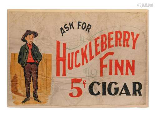 A Painted Canvas Cigar Advertising Banner