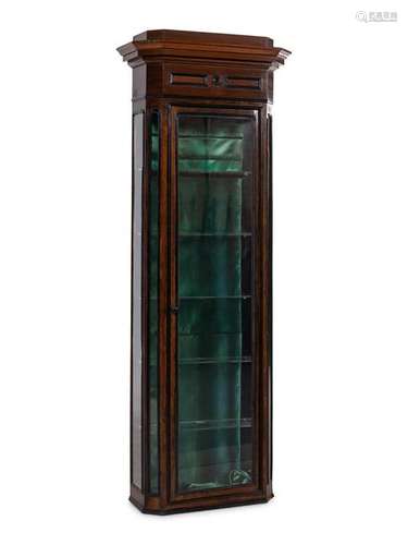 A Victorian Parcel Ebonized Vitrine