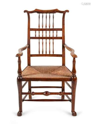 A Georgian Style Oak Lancashire Chair