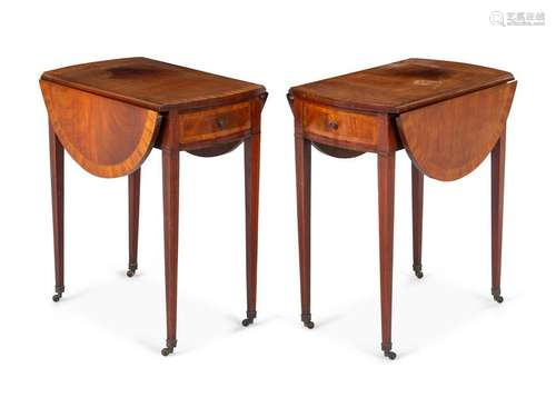 A Pair of Georgian Style Pembroke Tables