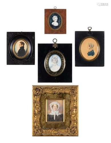 Five Portrait Miniatures