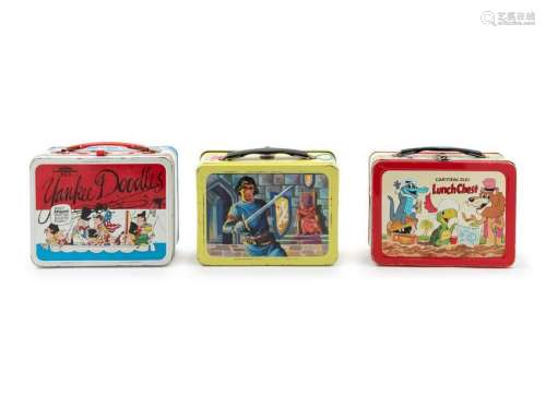 Three Cartoon-Themed Lunch Boxes