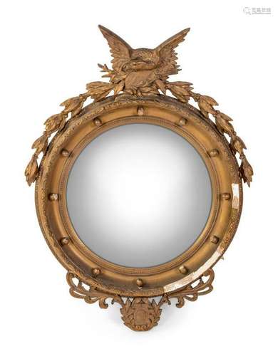 A Federal Style Giltwood Mirror