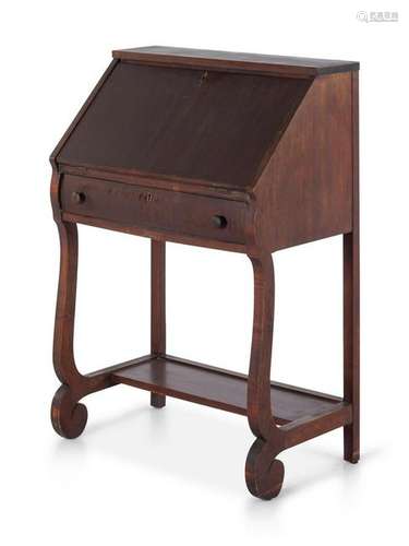 A Classical Style Mahogany Slant-Front Desk Height 39 x