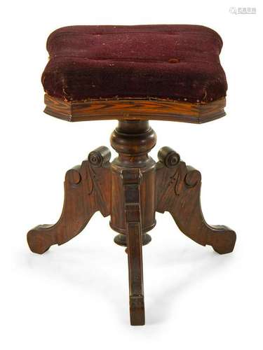 A Victorian Piano Stool