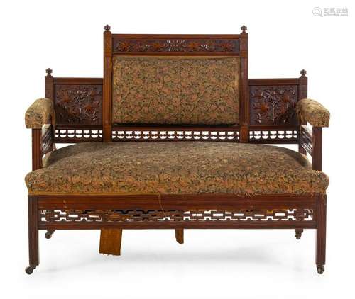 A Victorian Mahogany Settee