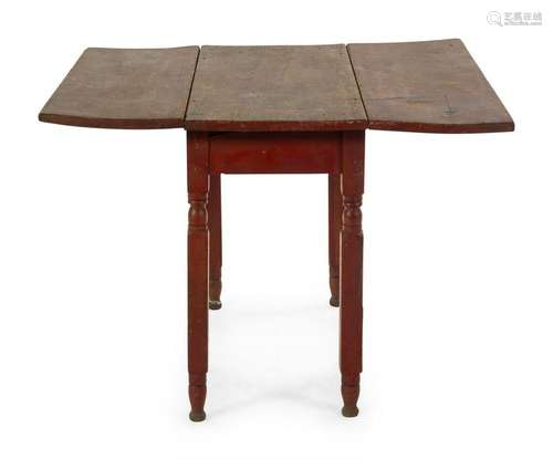 An American Pine Drop-Leaf Work Table