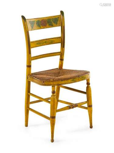 An American Painted and Stenciled Side Chair