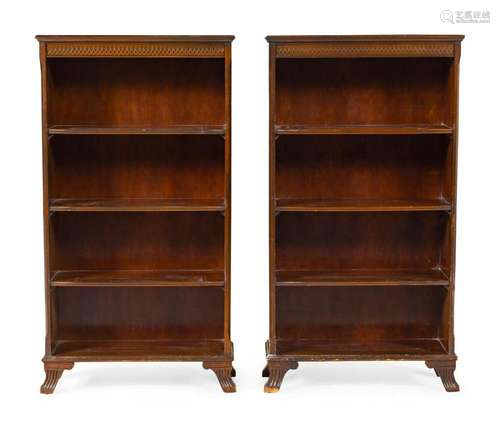 A Pair of American Mahogany Bookshelves