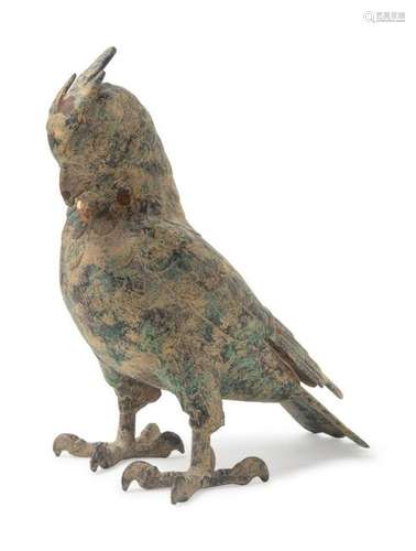 A Patinated Metal Zoomorphic Figure