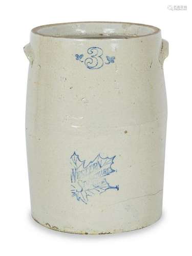 A Stoneware Three Gallon Crock