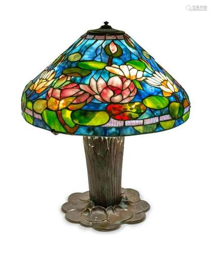 A Leaded Glass Lamp, After the Tiffany Studios Model