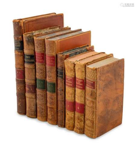 [LEATHER BINDINGS]. A group of 11 works in 31 volumes