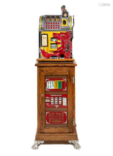 A Wolf's Head Slot Machine Height 59 inches.