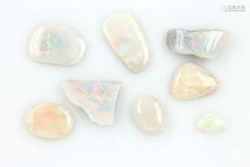 Lot 8 loose bright opals