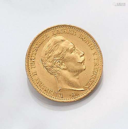 Gold coin, 20 Mark, German Reich, 1894