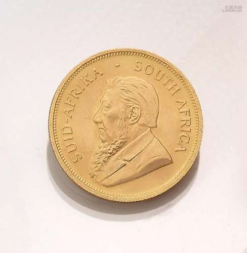 Gold coin, Krugerrand, South Africa, 1971