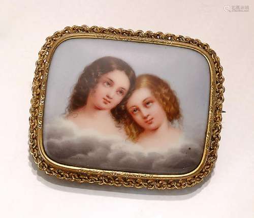 Brooch with miniature painting