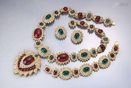 KENNETH LANE jewelry set with rhine stones