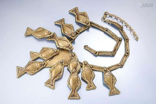 PAL KEPENYES necklace 'fishes', USA 1970/80s