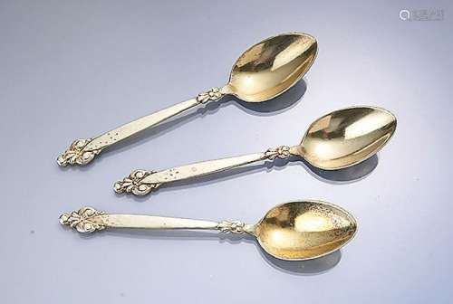 6 espresso spoons, german approx. 1910/20