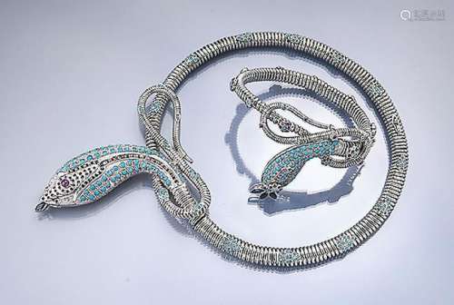 Jewelry set 'snakes', USA approx. 1960s