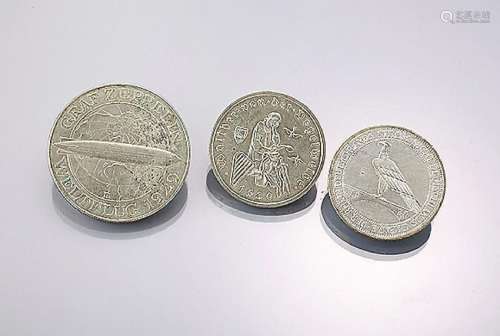 Lot 6 silver coins, German Reich