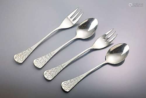 6 ROSENTHAL cake forks and -tea spoons